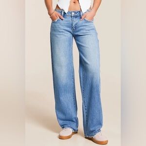 Flying Monkey Light Blue Baggy Low Rise Wide Leg Jeans Pants Size 31